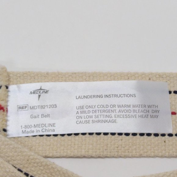 Medline Gait Belts MDT821203 60 Inch, Metal Buckle - Red, White & Blue Stripes. - Picture 2 of 7